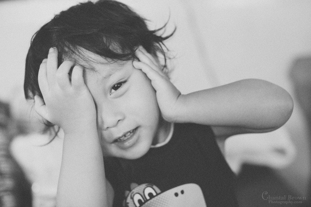 baby making funny face baby making funny face black and white Lawton OK portrait photographer