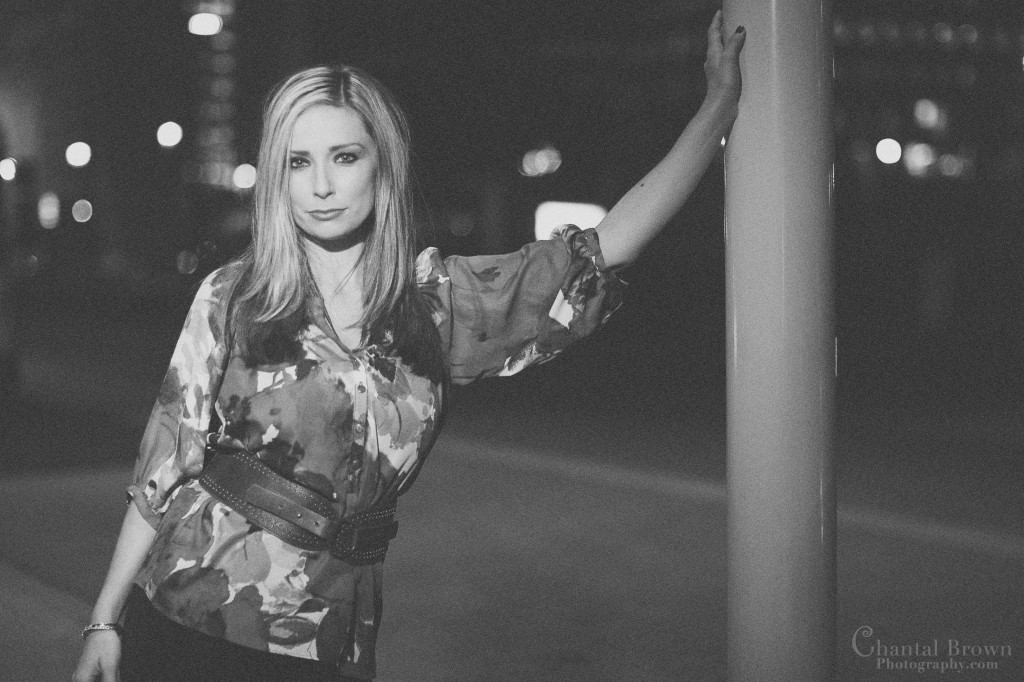 Kadee black and white portrait downtown Dallas