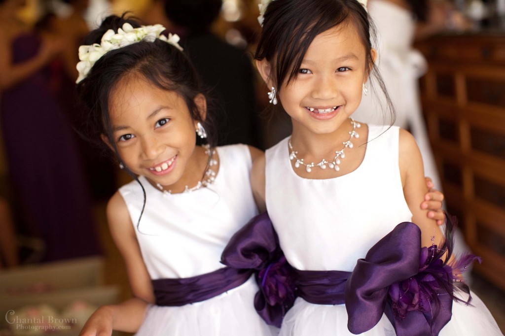 beautiful flower girls in white and purple dresses at Fairmont hotel beautiful flower girls in white and purple dresses at Fairmont hotel