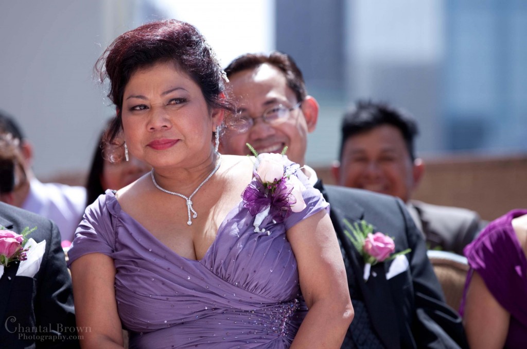 mother getting emotional during wedding ceremony at lovely roof top view Fairmont hotel mother getting emotional during wedding ceremony at lovely roof top view Fairmont hotel