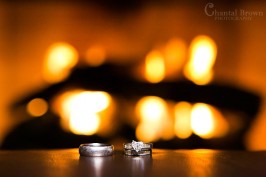 How To use Video Light to photography wedding rings by fire place Plano portrait photographer