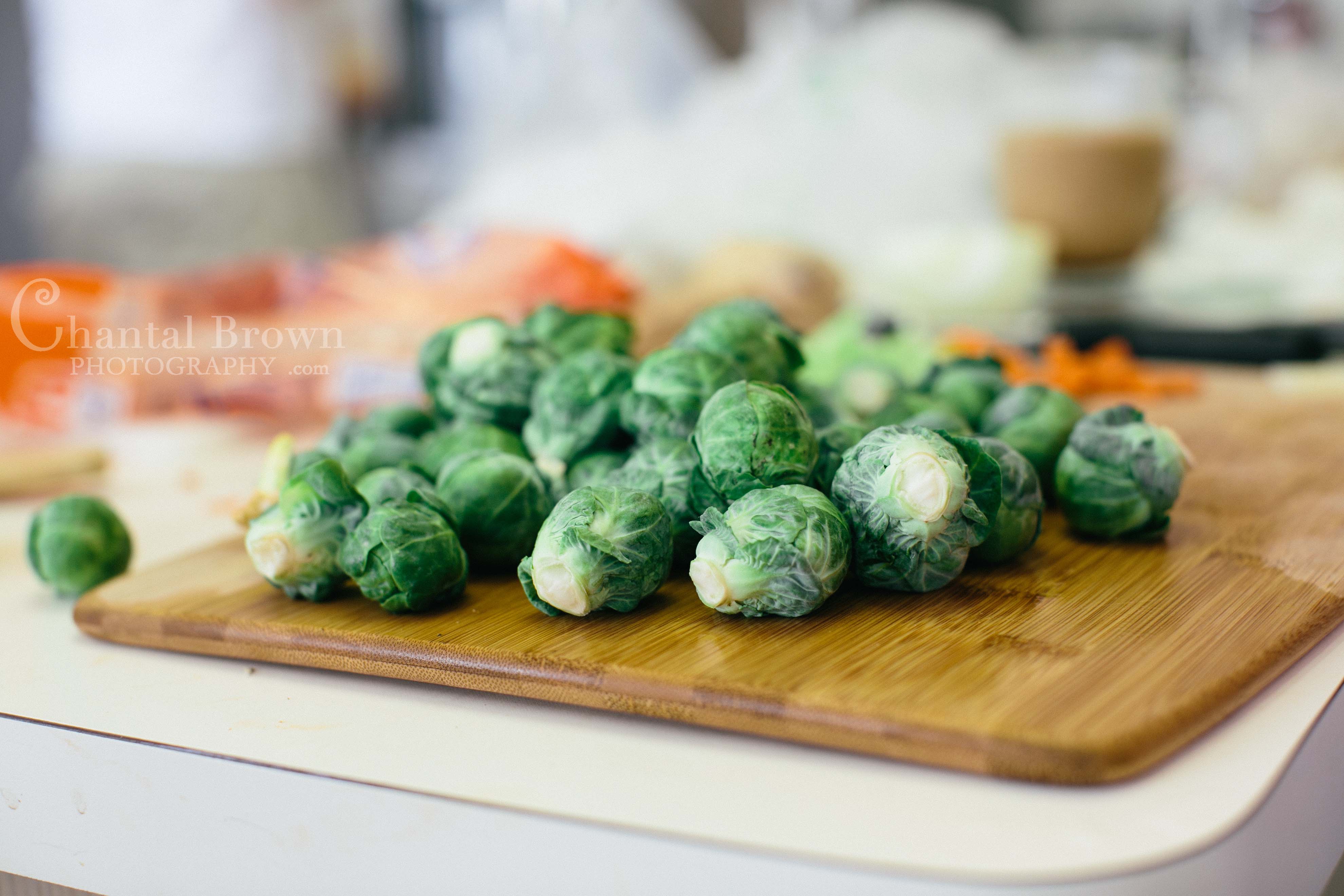 Brussel sprouts for Thanksgiving dinner food at Murphy portrait photographer
