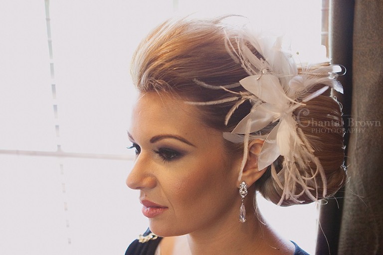 Bride getting ready at Southfork Ranch wedding in Parker TX