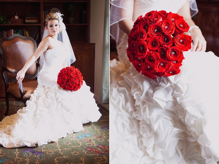 Bride portraits at Southfork Ranch wedding in Parker TX