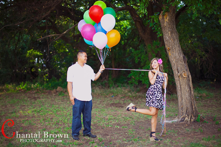 Balloons Engagement Photography