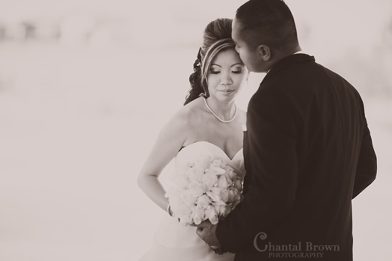 Dallas Ft Worth Cambodian Wedding bride and groom black and white