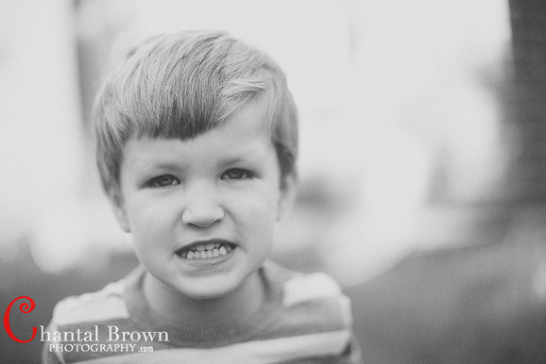 goofing around making weird face