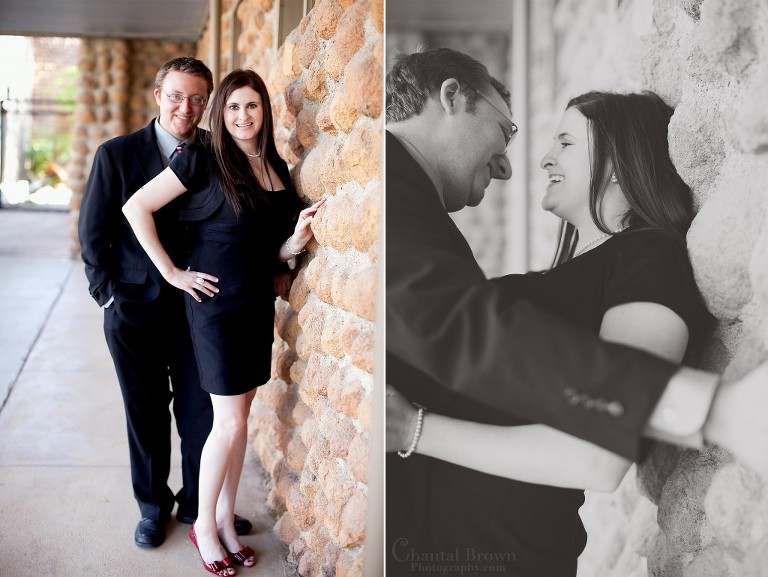 Medicine-Park-leaning-on-cobblestones-brick-wall-so-in-love-Lawton-Oklahoma-Engagement-session