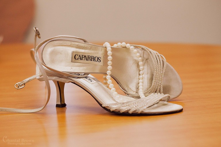 Waters Edge Church Frisco wedding something borrow something new Pearl and shoes