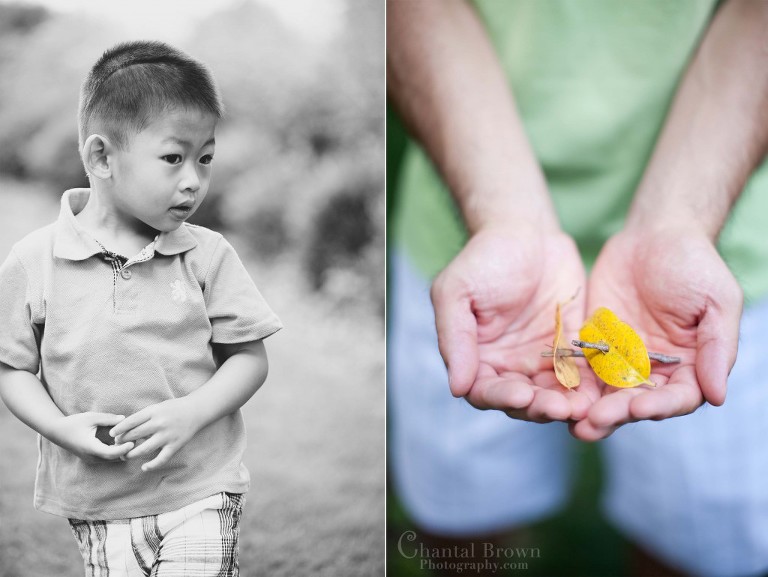 Little boy black and white portrait Dallas Arboretum