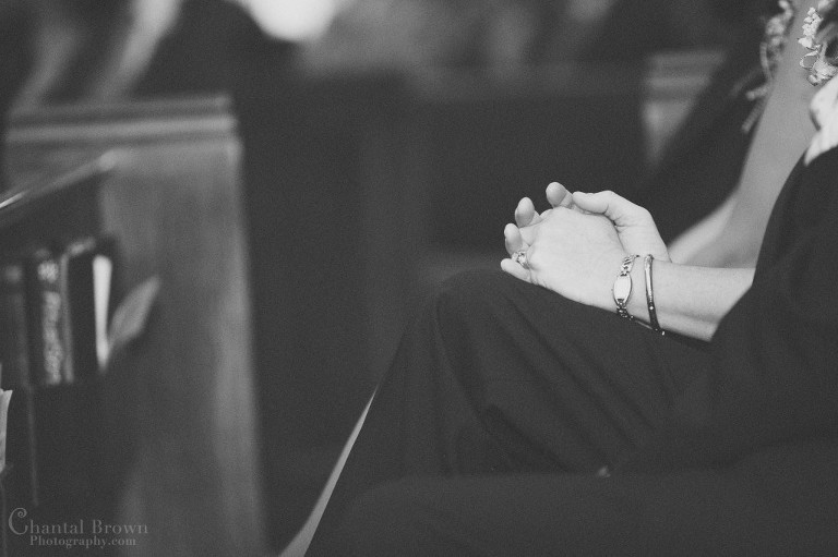 mom dad holding hands black white