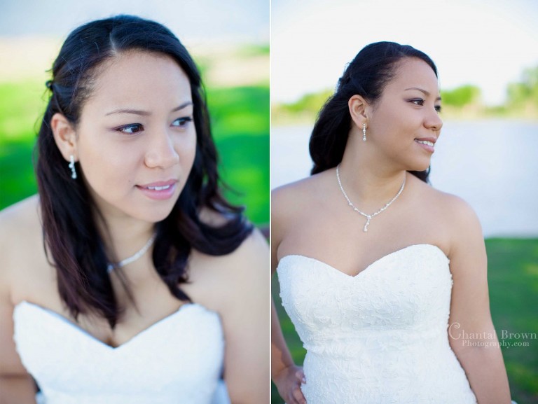 gorgeous bride in Alfred Angelo wedding dress at lawton country club golf course bridal portrait