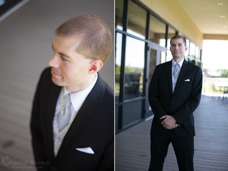first look groom waiting to see bride Lawton Country Club golf course Oklahoma