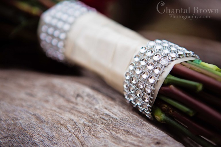 crystal beads on red roses boutique stem by Timeless Fiori at Dallas Filter building