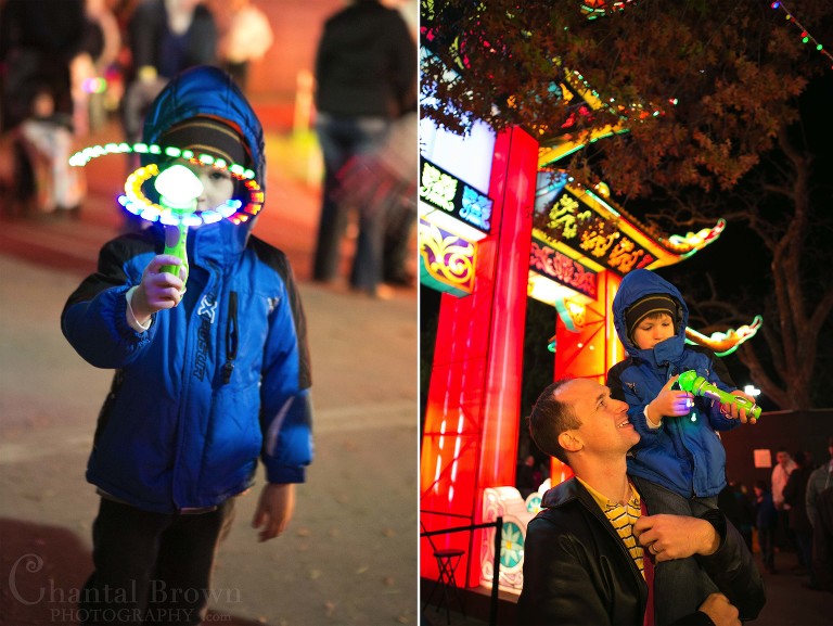 Colorful lights at Chinese Lantern Festival in Dallas Fair Park Photographer