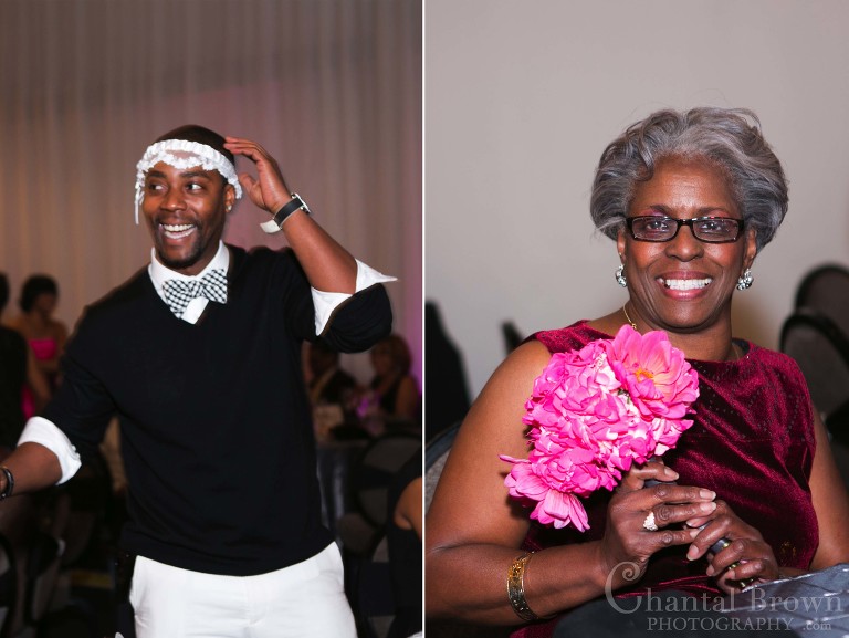 Garter and bouquet toss at NYLO Hotel reception Dallas Wedding Photographer