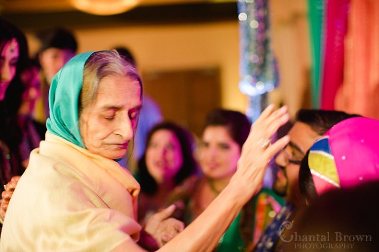 Indian Wedding at El Dorado Country Club in McKinney Texas grandma giving bless