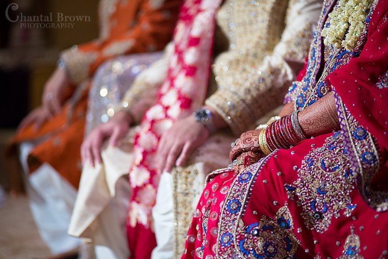 Bride and groom setting Indian wedding ceremony at Marriott Renaissance hotel in Richardson Texas