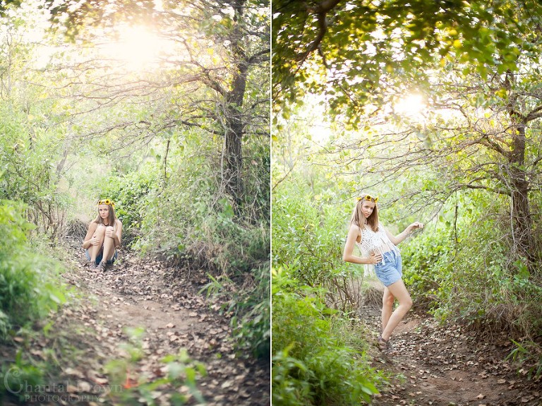 senior portraits dallas tx in the forest