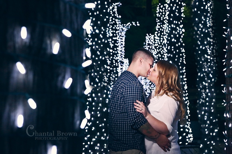 Downtown Dallas Engagement session beautiful view of citychristmas lights at night