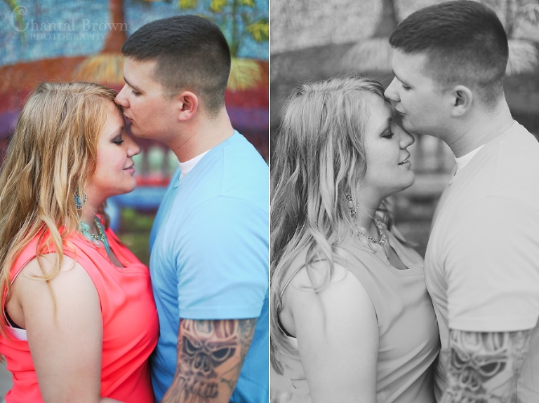 Downtown Dallas Engagement Session by District Performing Art Center Wall background