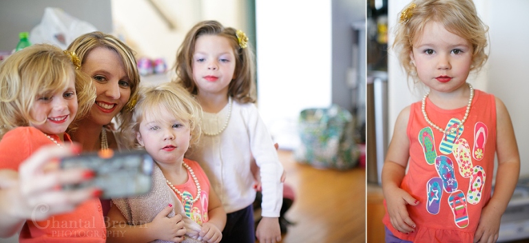 Lawton Fort Sill OK Military Wedding getting ready flower girls