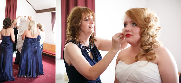 Lawton Fort Sill OK Military Wedding getting ready at New Post Chapel military base with mother