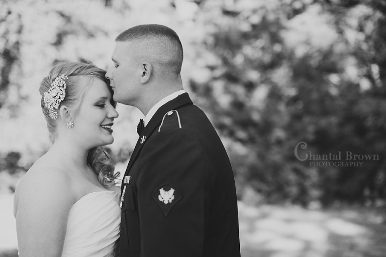 Lawton OK Military Wedding First Look black and white