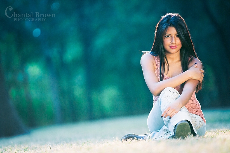 Setting taken near sunset at Richardson park for Dallas senior portraits photographer