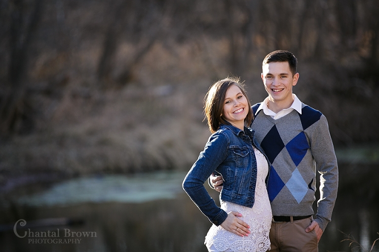 Fort Sill engagement pictures taken by the river in Lawton Oklahoma by Chantal Brown Photography
