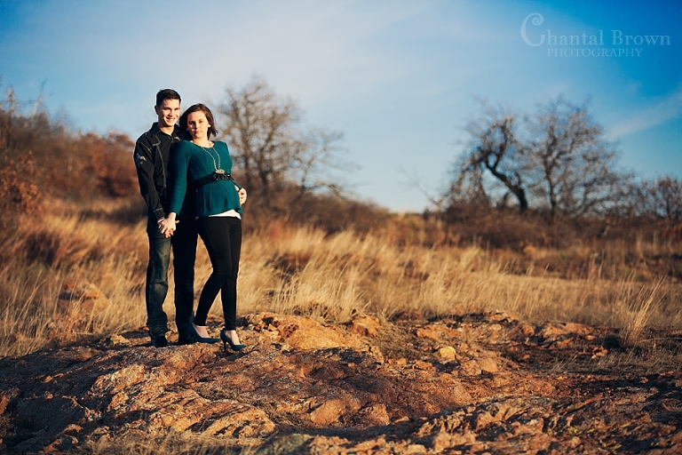 Lake Electra at Fort Sill Lawton engagement portraits by Chantal Brown Photography taken during beautiful sunset