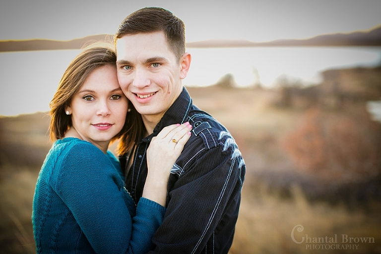 Lake Elmer Thomas Recreation at Fort Sill Lawton engagement portraits by Chantal Brown Photography taken during beautiful sunset