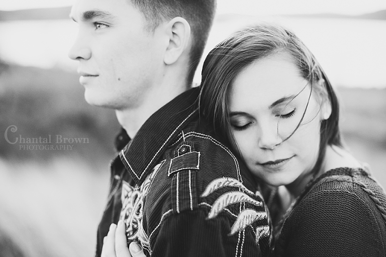 Lake Elmer Thomas Recreation at Fort Sill Lawton engagement portraits by Chantal Brown Photography for black and white pictures