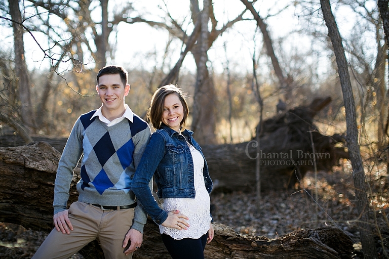 Fort Sill engagement pictures in the woods