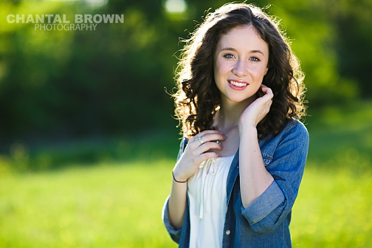 Picture of high school senior student of Lucas Christian Academy of Allen TX taken in the field by Chantal Brown Photography