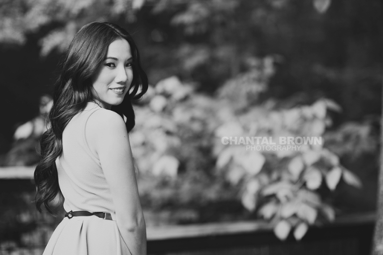 Beautiful black and white college senior graduation portraits taken at Prairie Creek Park in Richardson TX by Chantal Brown Photography