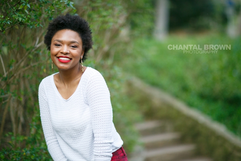 Red Oak High School senior pictures at Highland Park in Dallas Texas standing by stairs
