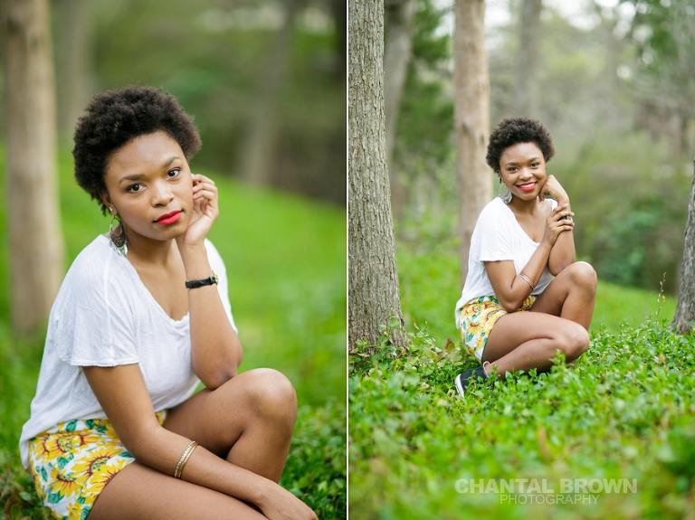 Dallas senior pictures taken at Highland Park Texas setting on a cloud of beautiful grass and surrounded with stunning tall trees.  This Dallas high school senior portraits is taken by Chantal Brown Photography.