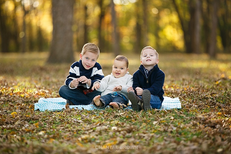 Frisco fall colors family portrait park taken by Chantal Brown Photography