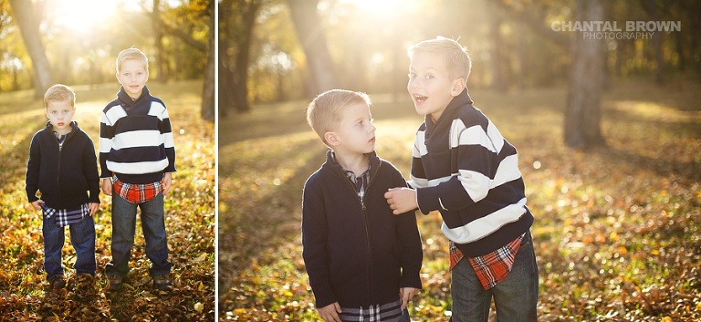 Two boys playing sunset family session taken in Murphy Texas by Chantal Brown Photography