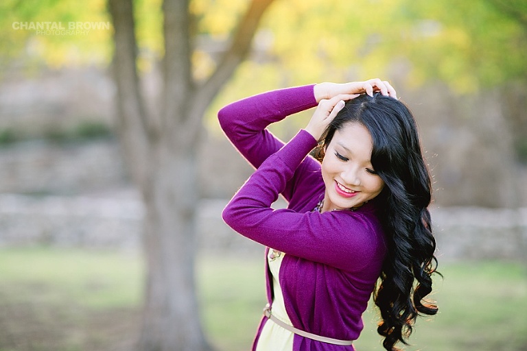 Gorgeous sunset of high school senior student taken at Adriatica Village by Chantal Brown of Mckinney TX senior portrait photographer