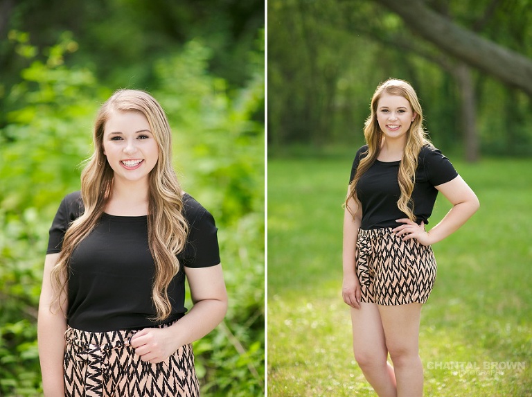 Gorgeous outdoor high school senior pictures taken at Breckinridge Park by Dallas senior portraits photographer Chantal Brown.